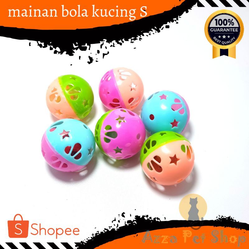 Mainan bola kucing size s / bola krincingan / mainan bola krincing kecil