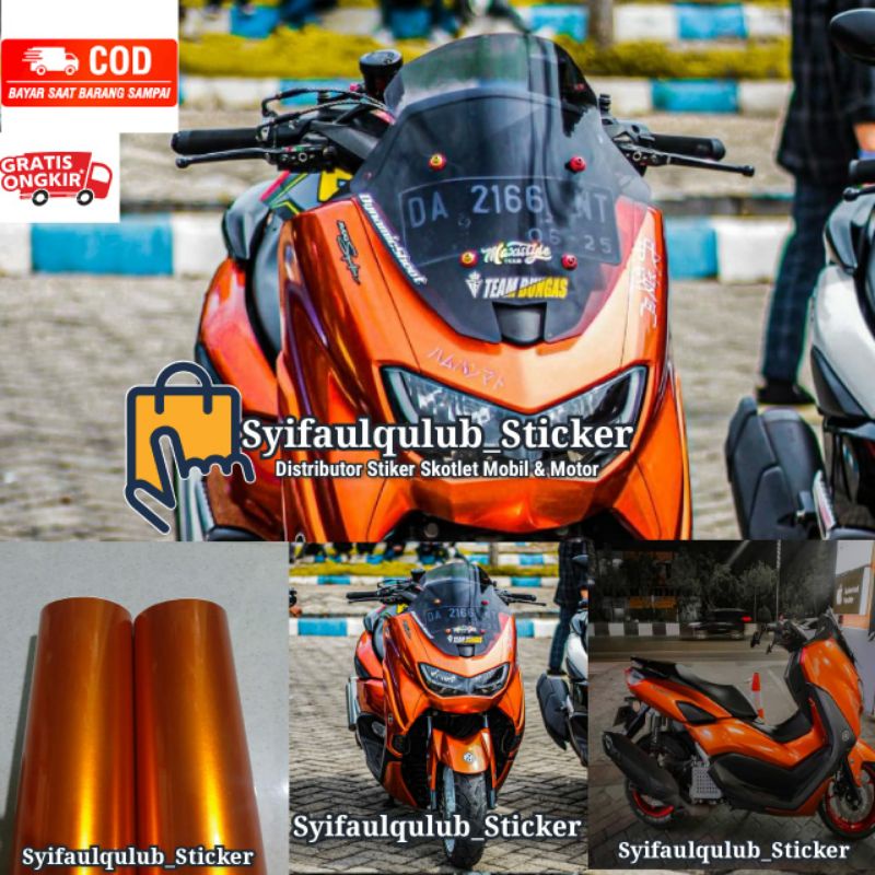 Stiker Skotlet Candy Orange Sticker Skotlet Orange Candy Skotlet Motor Candy Orange stiler Motor Ora