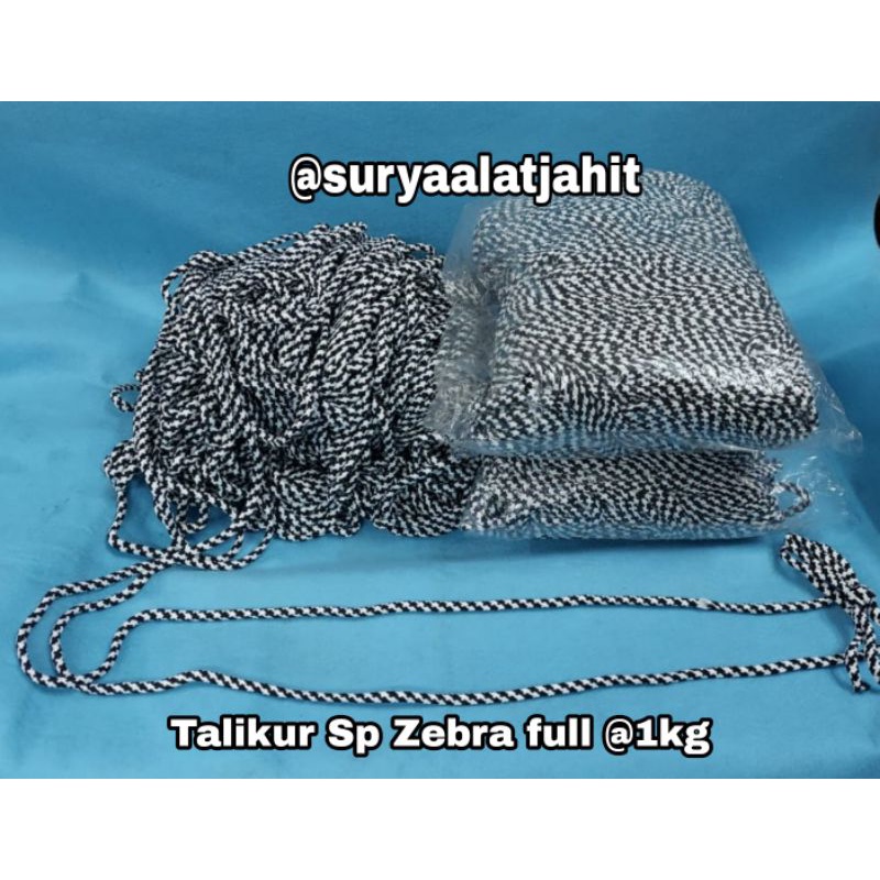 Talikur Zebra putih/hitam (6MM) 1bks @1kg =rp.53.500/1kg