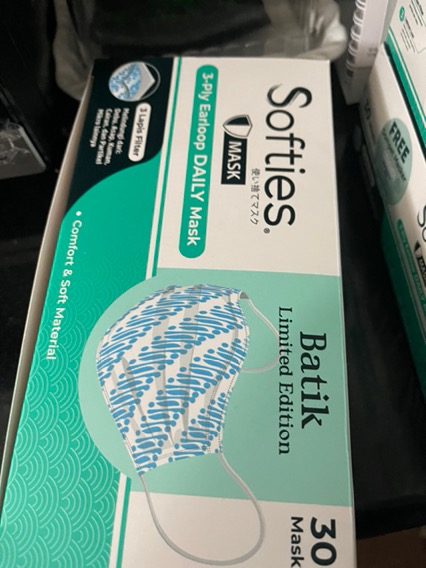 Masker Softies Daily Surgical Medis 30 Mask Polos Motif Hijab Headloop Anak Batik Parang Japanese