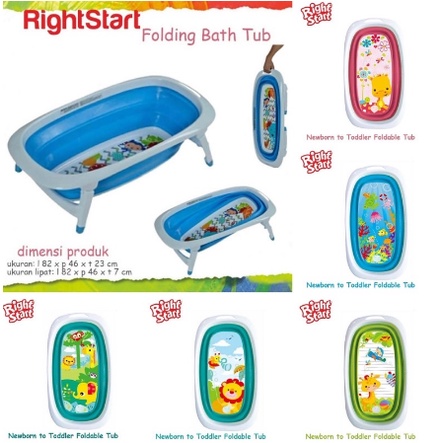 Rightstart NB Toddler Foldable Tub Ember mandi 66811/22/23/25