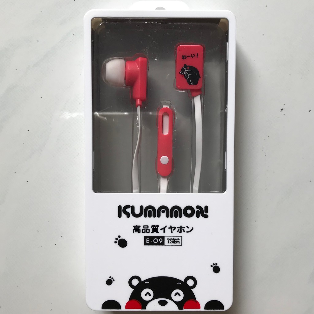 [E-09] Headset Earphone Karakter KUMAMON / Earphone Headset Anime KUMAMON Lucu / KUMAMON Merchandise