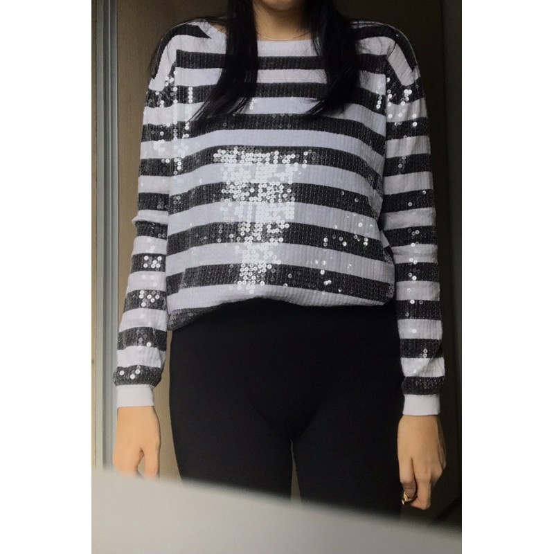 Sweater Sequin MANGO kerlip second branded original preloved