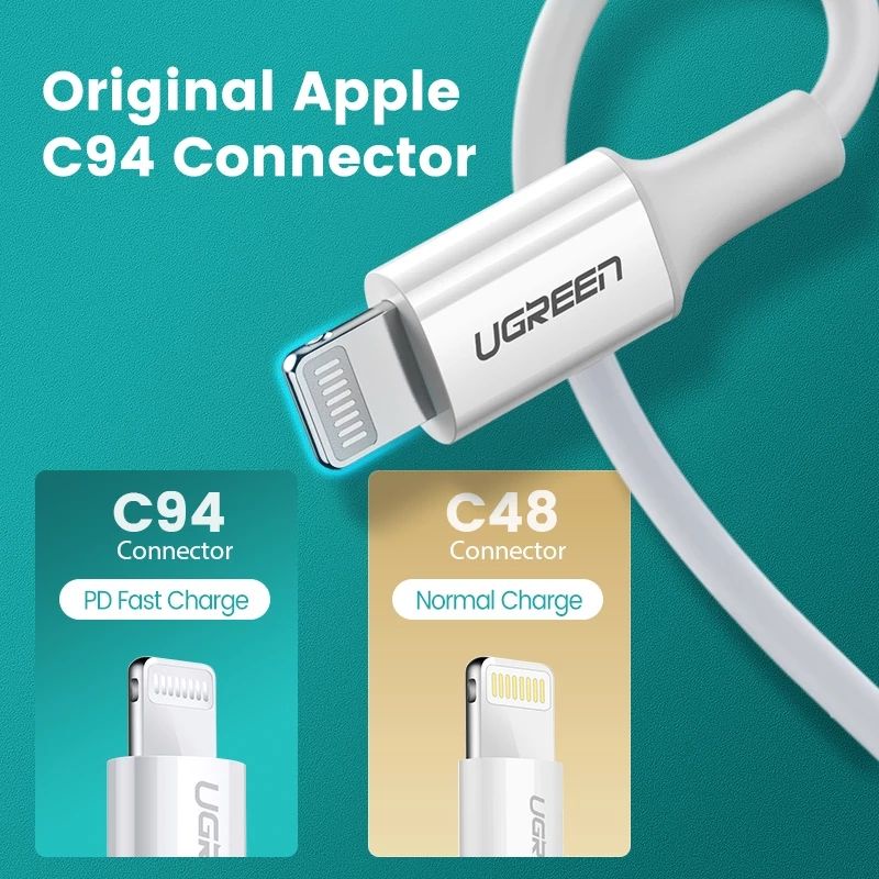 Ugreen USB C to Lightning Cable MFi Certified Support Power Delivery Fast Charging Iphone