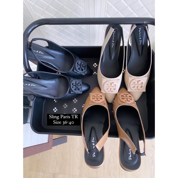 DECLARE&amp;DEE SEPATU HEELS WANITA PARIS FLOWERS/ TR HIGH 2,5CM