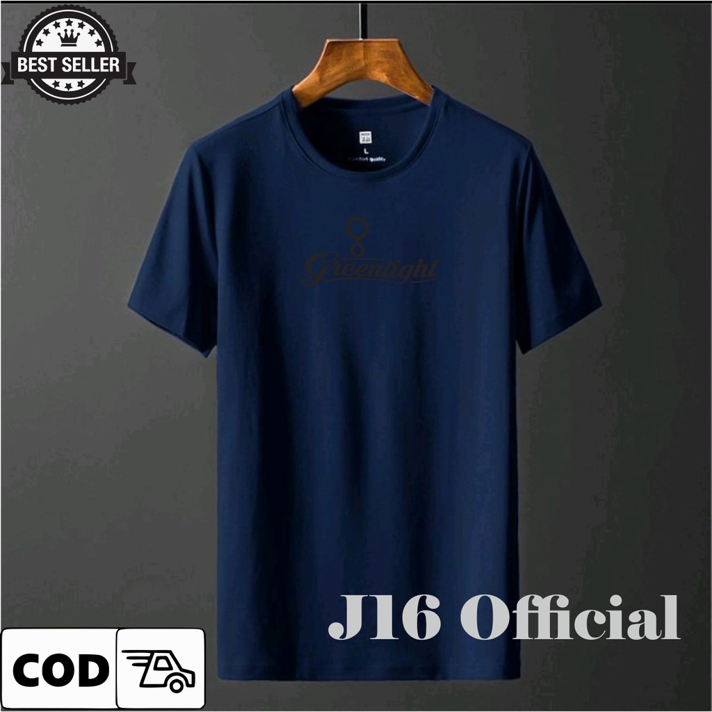 GREENLIGHT T-shirt Kaos Pendek Distro Pria Bahan Cotton Combed 30s Terlaris