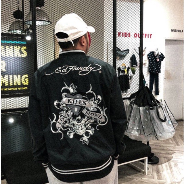 JAKET WINDBREAKER ED HARDY SECOND DAN BEKAS