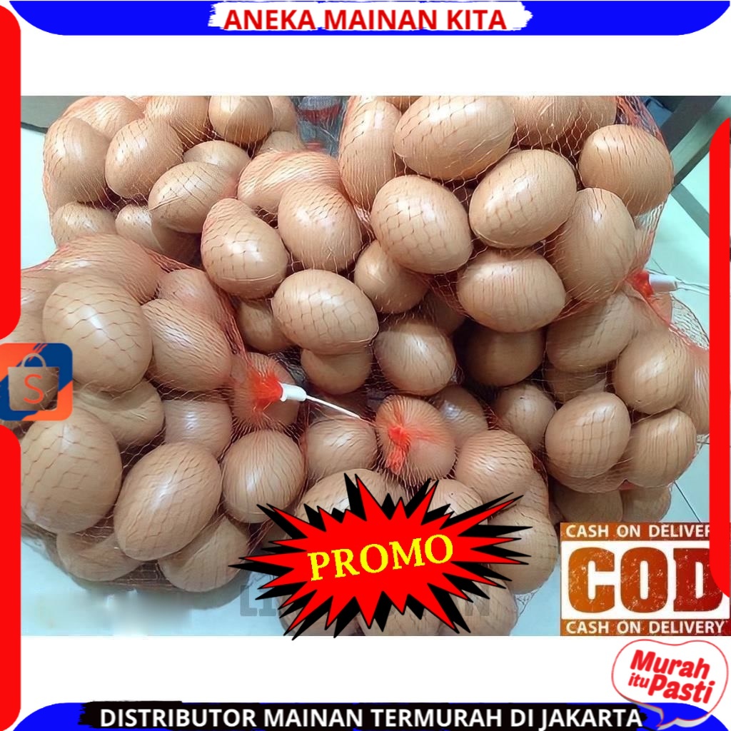 ( BISA COD ) PROMO 1 PACK ISI 20PCS MAINAN ANAK TELUR AYAM TELUR TELURAN PLASTIK / MAINAN MASAK MASAKAN