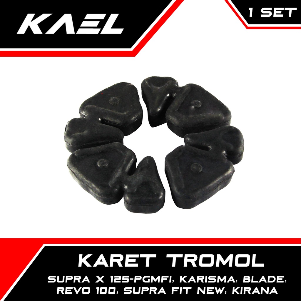 Karet Tromol Honda Supra X 125-PGMFI-Fit New &amp; Karisma &amp; Revo 100 Lama &amp; Blade 110 Old &amp; Kirana KPH-KFL Bantalan-Damper-Peredam Roda-Gigi-Kopling