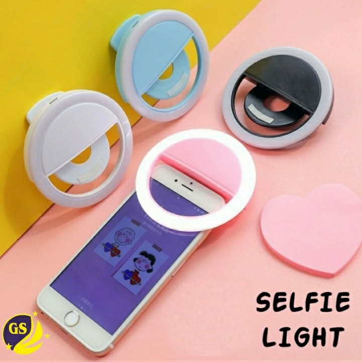 Selfie Ring Fill Light Lampu 3 Mode LED Selfie Rechargeable Charm Eyes