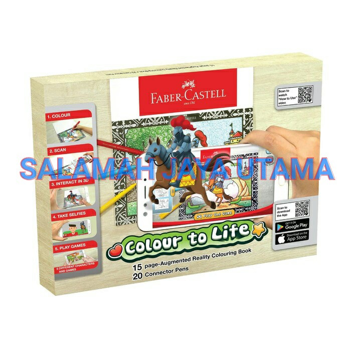 

(DISKON TERMURAH) Colour To Life + Connector Pen 20 Warna Faber Castell