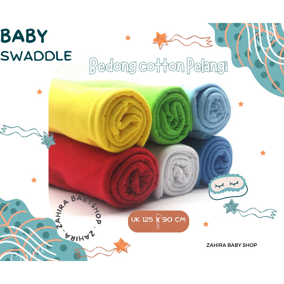 Bedong Bayi Katun, Bedong Baby, Bedong Newborn POLOS 100 x 90 cm, Perlengkapan bayi, Bayi Newborn, Baru lahir