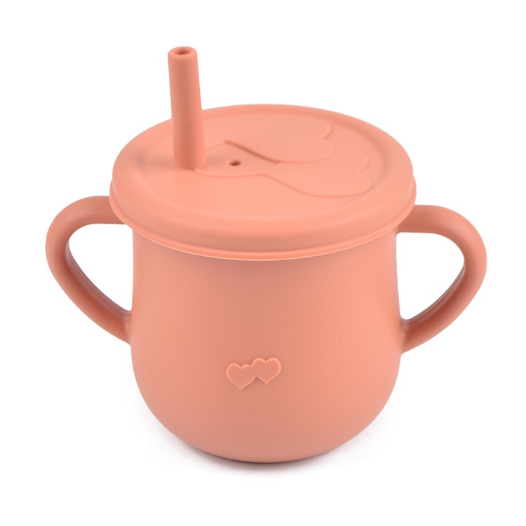 FS 4 | GELAS BAYI SILIKON ANTI PECAH | BABY SILICONE CUP | GELAS SILICONE HANDLE CUP | RUZAIN MALL
