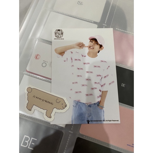 taehyung japan fc renewal photo postcard jepang rare bts