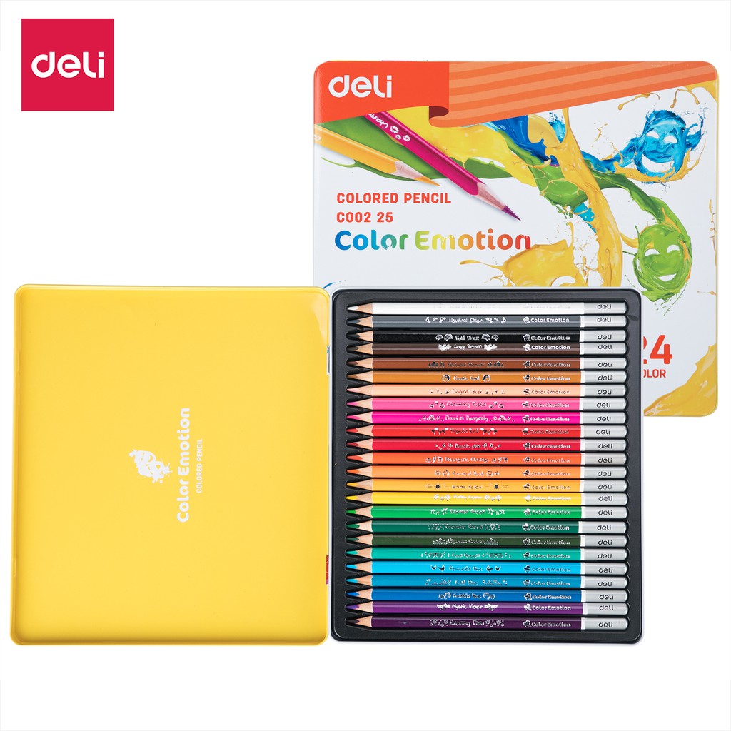 

Deli Pensil Warna Halus 12/24/36 Warna Bentuk Segitiga Ergonomis EC00225 EC00235