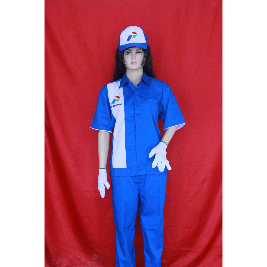 Seragam SPBU Pertamina Pasti Pass &quot;Mekanik&quot; Sudah Termasuk Topi Harga Rp.141.000