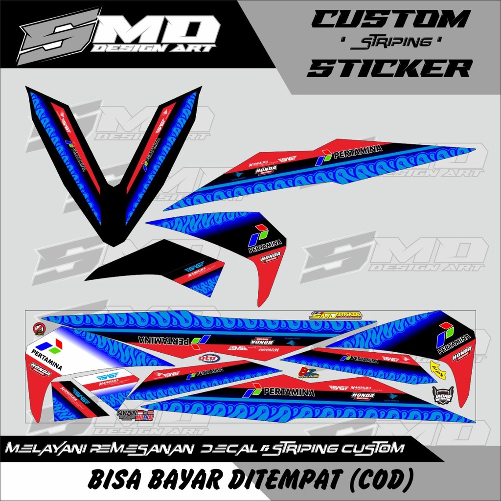 BEAT 2017 NEW MOTIP MANDALIKA STRIPING BEAT VARIASI POLET BEAT  VARIASI STIKER BEAT VARIASI