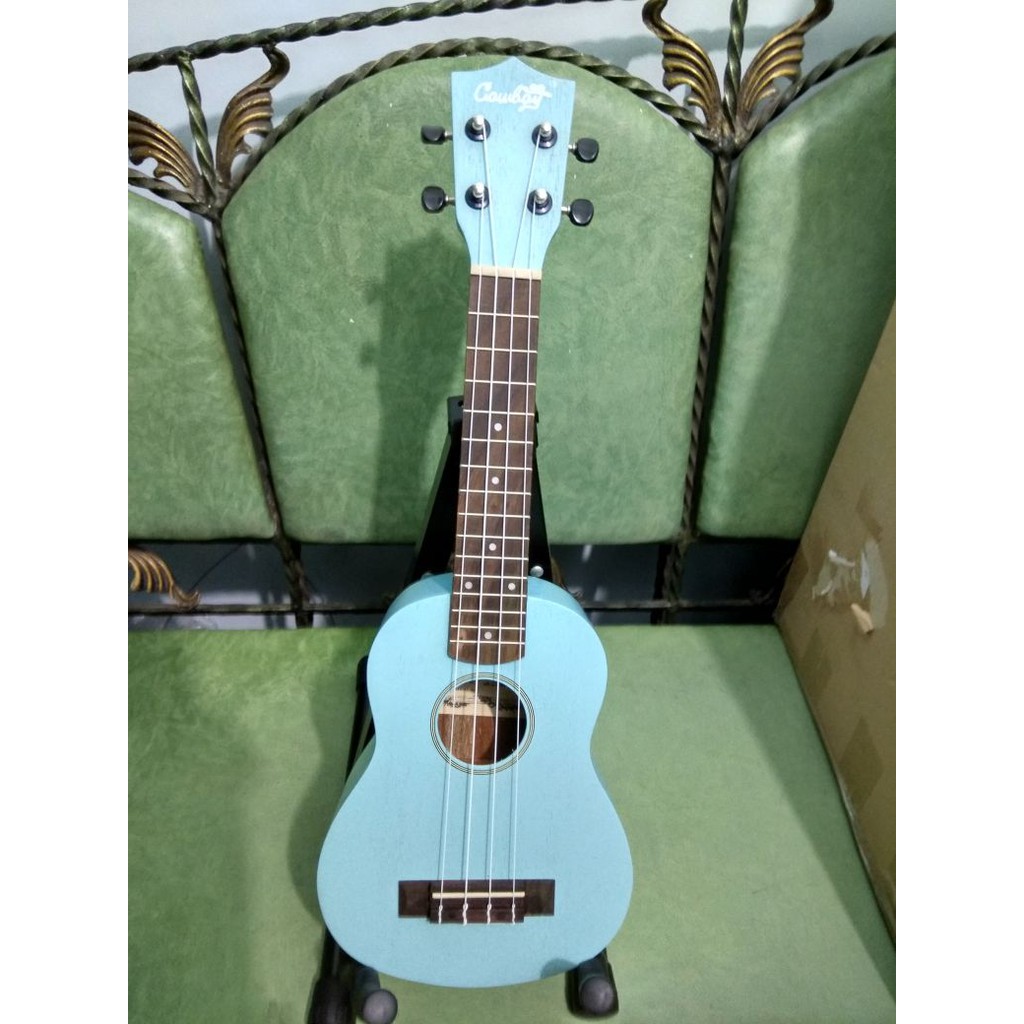 Ukulele Soprano Merk Cowboy Original Tipe UK-21 SBL Warna Tosca Bonus Tas Senar Pick Murah Jakarta