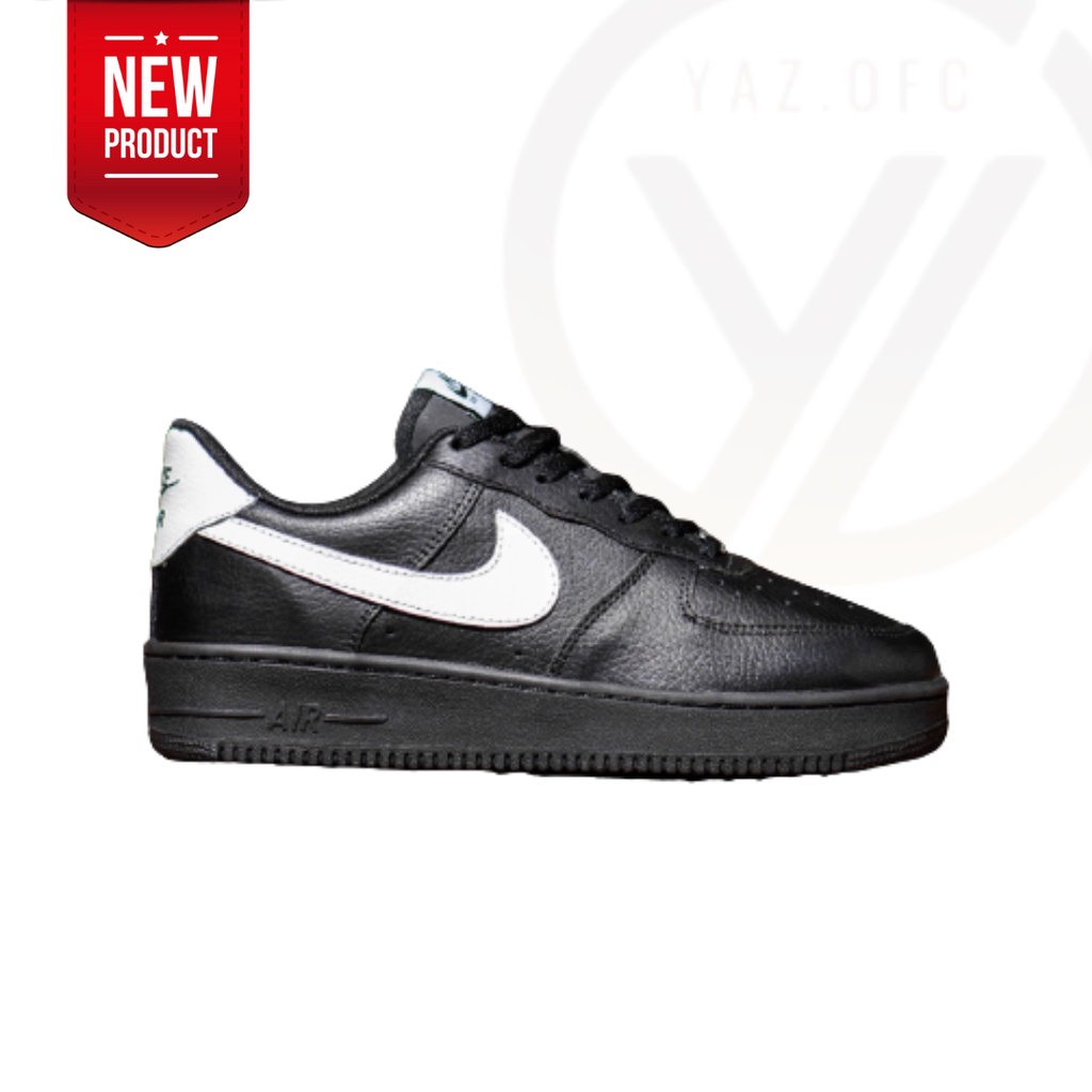 Jual NIKE AIR FORCE 1 FULL BLACK SWOOSH 