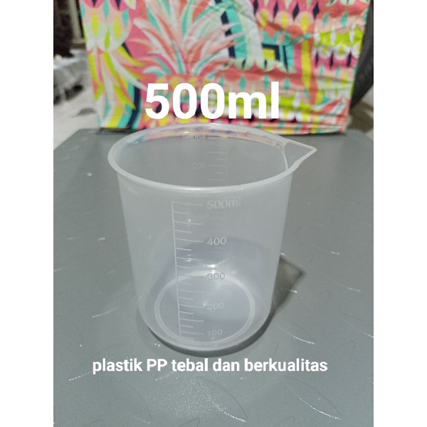 Gelas Takar 500ml atau Gelas Ukur 500ml model corong