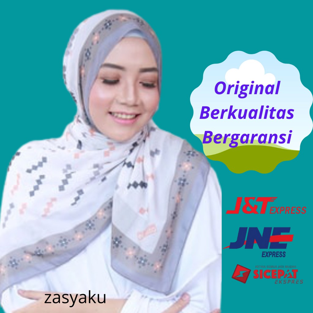 Kaila Nada Fashion Hijab Segi Empat Segiempat Elzatta Original Kerudung Motif Ori Branded Premium