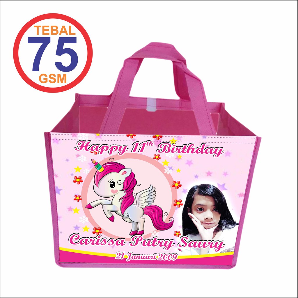 

[38x28x14] Tas Ultah Anak JUMBO CUSTOM DESAIN Murah Bahan Tebal