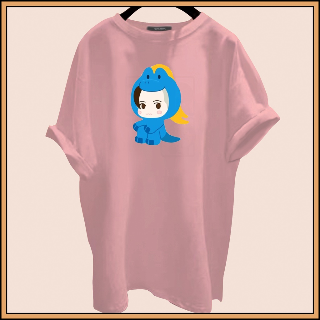 CALVIERO SHOP - BAJU KAOS ATASAN WANITA BLUE DINO PRINT