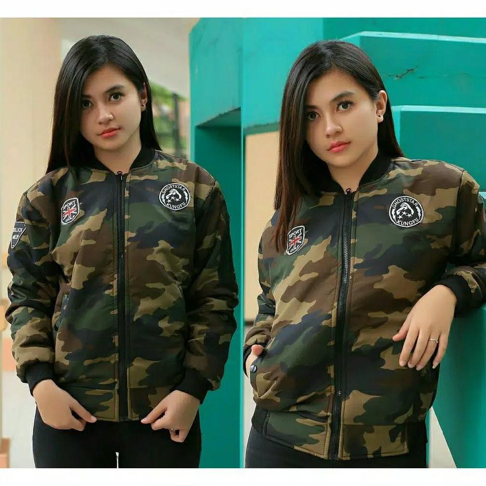 JAKET CEWEK jaket bomber wanita jaket doreng army