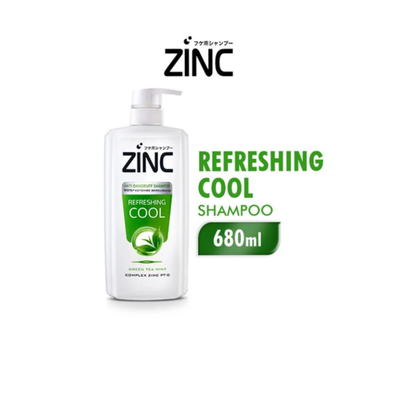 ZINC Shampoo Jumbo Pump Refreshing Cool / Active Fresh 680ml / 450ml