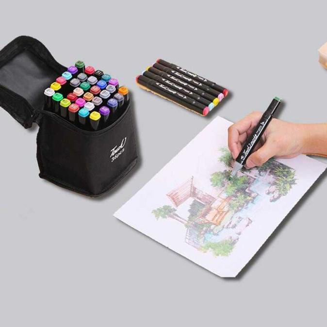 

[[COD]] Spidol Dual Side Fine Art Brush Pen Art Marker Set - HL0270 PROMO SPECIAL Kode 872