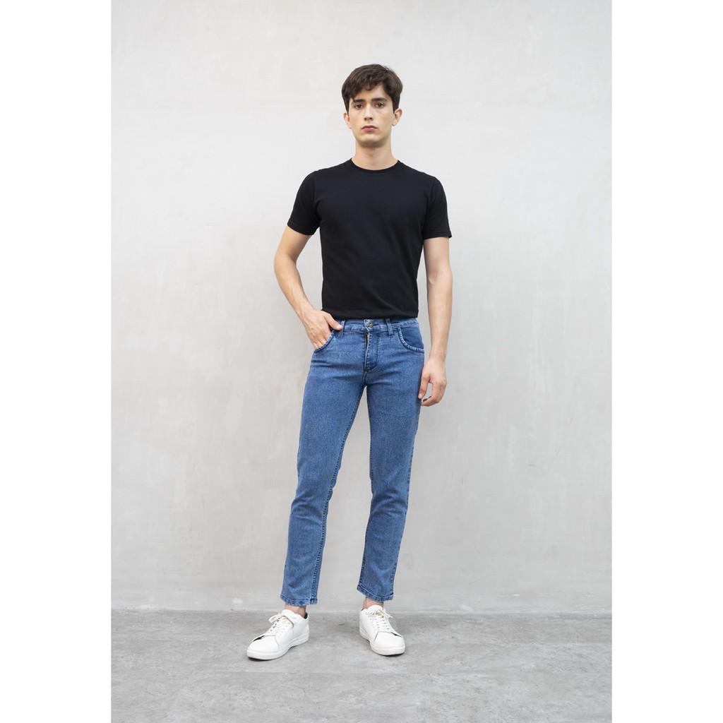 Celana panjang Jeans Slim Fit biru pudar denim pants pria houseofcuff