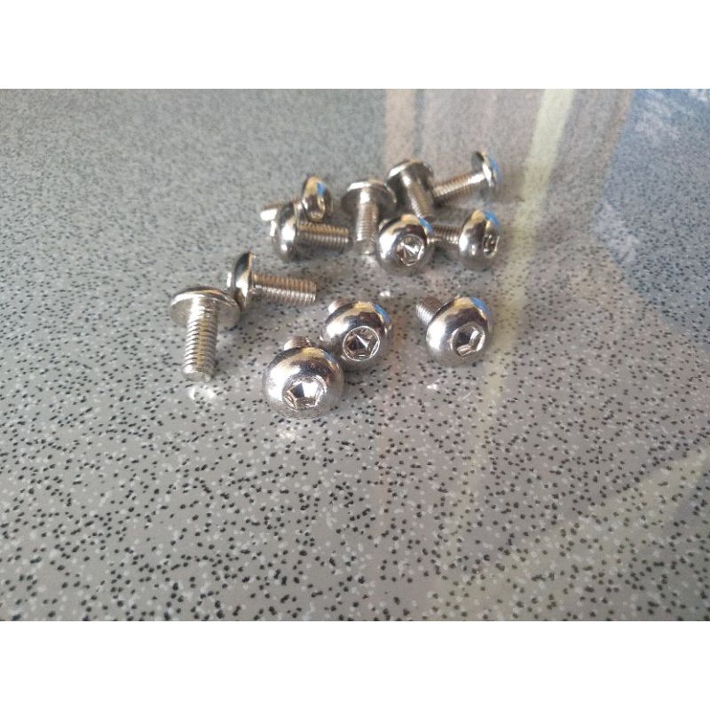 Baut helm Variasi kepala bintang segi 6 Baut dengan kunci L || Baut M6 kunci L