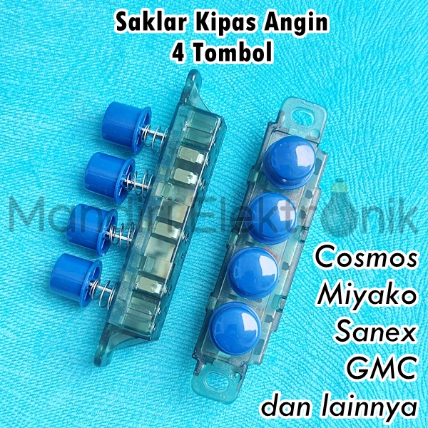 Saklar Kipas Angin 4 Tombol model Cosmos Multi semua merk - Tombol Saklar 4 Pin model Cosmos kipas angin Multi