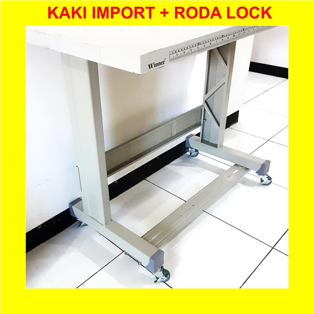 Kaki Mesin Jahit Import + Roda Lock Geser Impor Industri Highseed LEEN