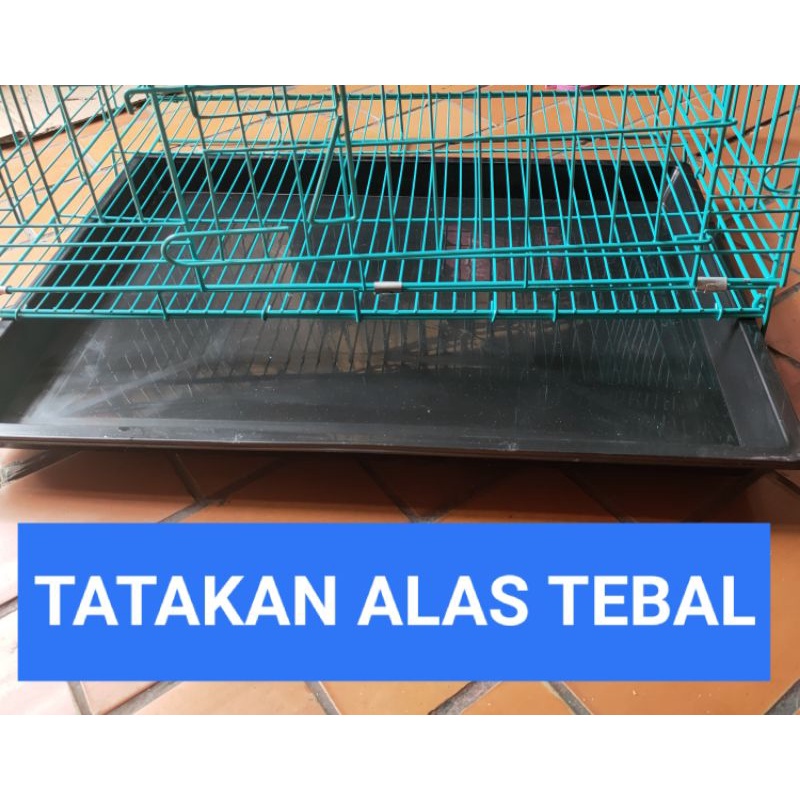 KANDANG KUCING ANJING KELINCI MUSANG BESI LIPAT TINGKAT 1 UKURAN 60X45X55 Size L-6