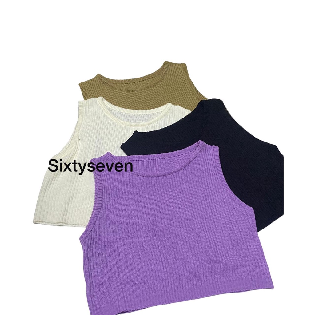 TANKTOP RAJUT KNITE/ RIB TANKTOP/ CROP TANKTOP RAJUT