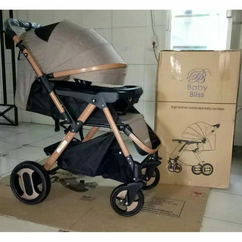 [TERMURAH CARGO JTR] Stroller Wonfuss 511 Baby Bliss 898 S Pliko Stream R Nevada 395 R Creative Most Space Baby SB 6211 6066-1 320 KADO Bayi Anak MURAH-BabyBliss 898-Brown