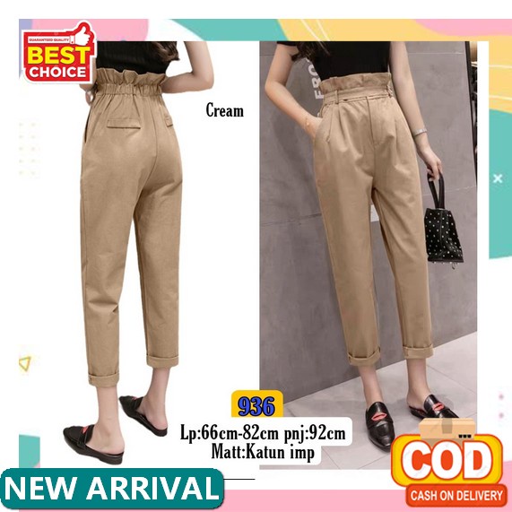 Celana Kain Wanita Bawahan Basic Formal Casual Import Kantor Kekinian Murah Panjang Celana Kulot Kai