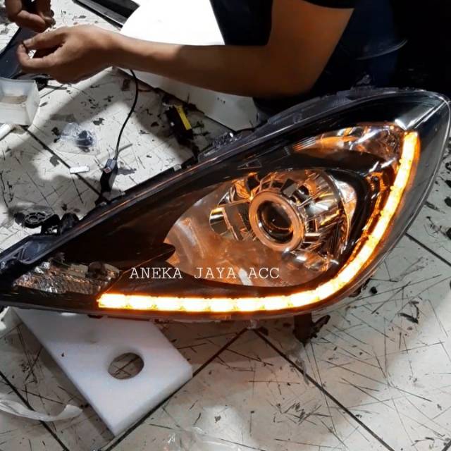 Head Lamp Honda Jazz Ge8 2011 2012 2013 Custom projector Led Drl Cristal - squental