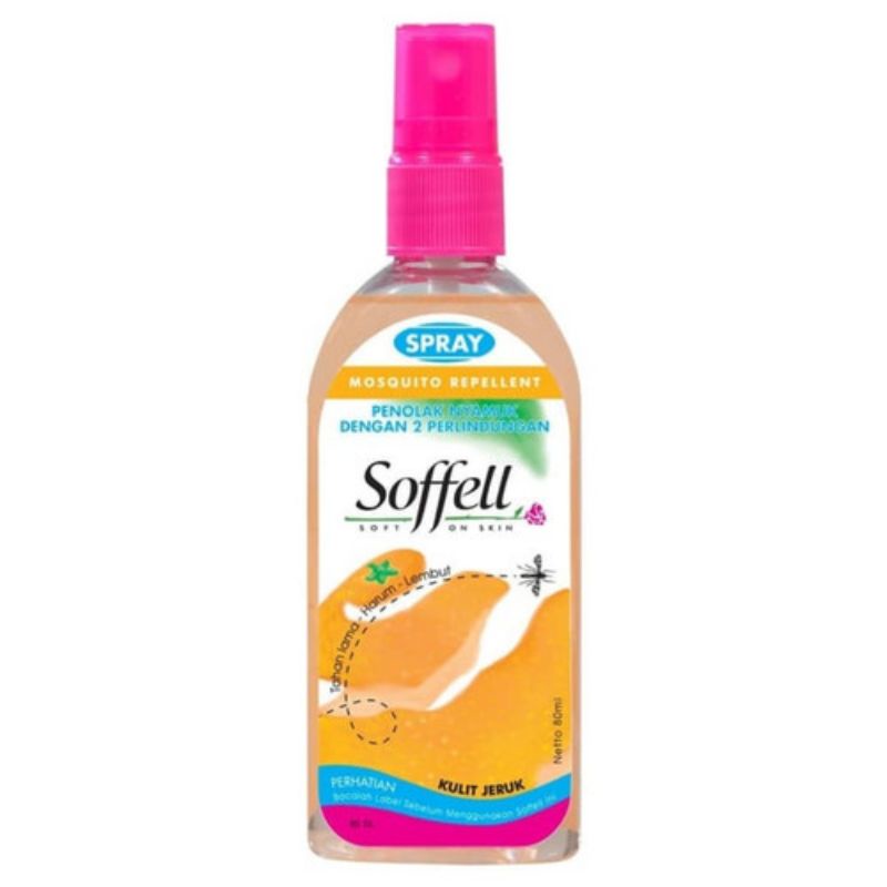 Soffell Spray Wangi Kulit Jeruk 80 ml / Spray Anti Nyamuk / Sofel