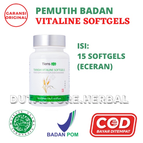 VITALINE SOFTGEL ORIGINAL - MENCERAHKAN KULIT ALAMI/15 SOFTGEL/ECERAN