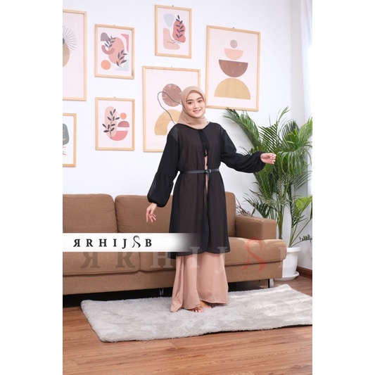 Reyna Outer | outer panjang | set gamis dan outer | inner dress dan outer ceruty | long outet