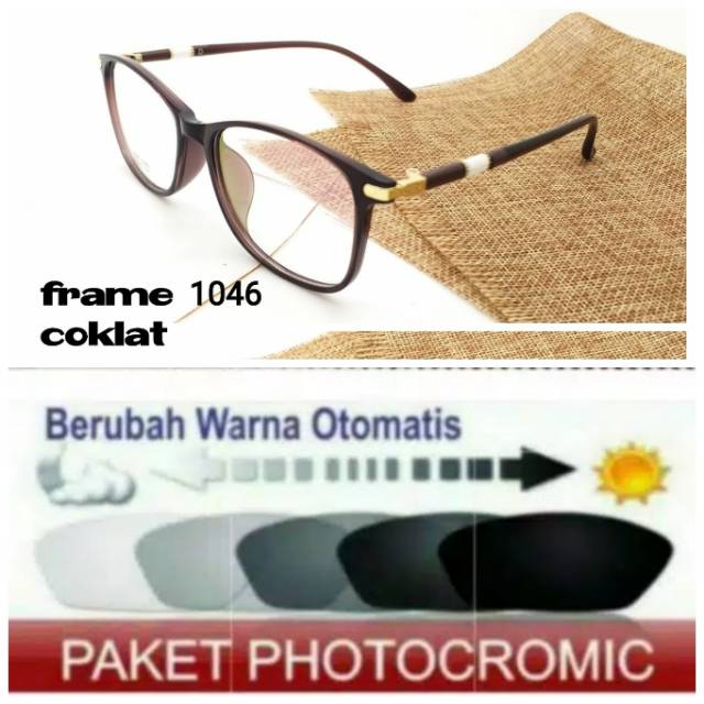 Frame Kacamata Anti UV, Kaca mata Photocromic / Photogrey, Kacamata Minus Anti Radiasi Terbaru