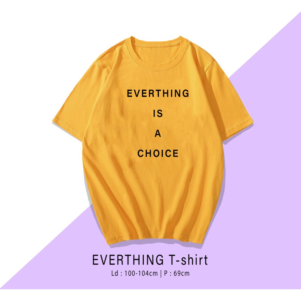 EVERYTHING / TERMURAH BAJU KAOS KATUN WANITA/ PRIA UNISEX LENGAN PENDEK / TUMBLR TEE /  OVERSIZE