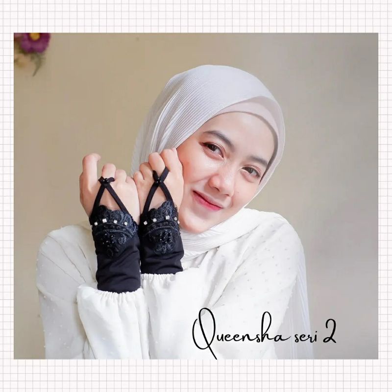 jual handsock manset pernikahan Queensha seri 2 / handsock tangan wanita muslimah premium