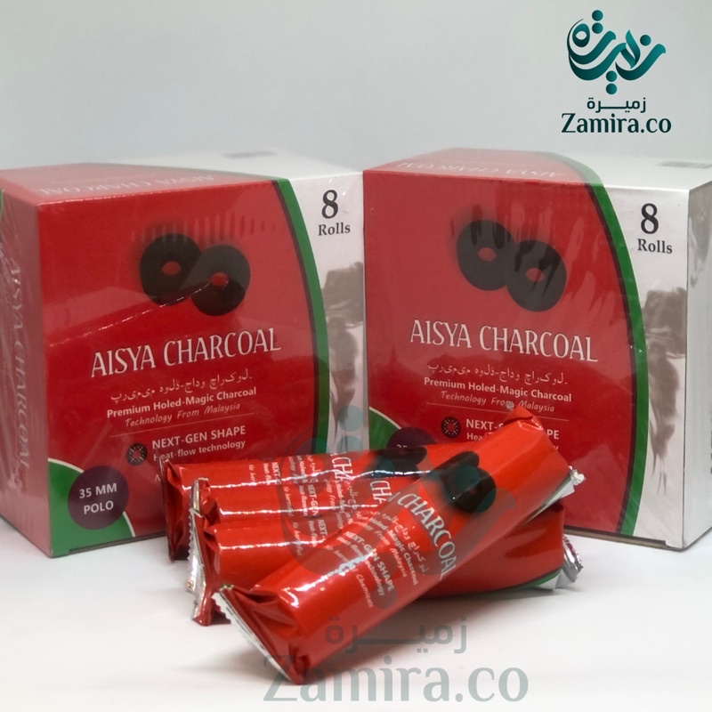 Arang Magic AISYAH &amp; ARRAHAL HITAM Areng Pembakar Bukhur DUPA Charcoal Areng Magic Roll