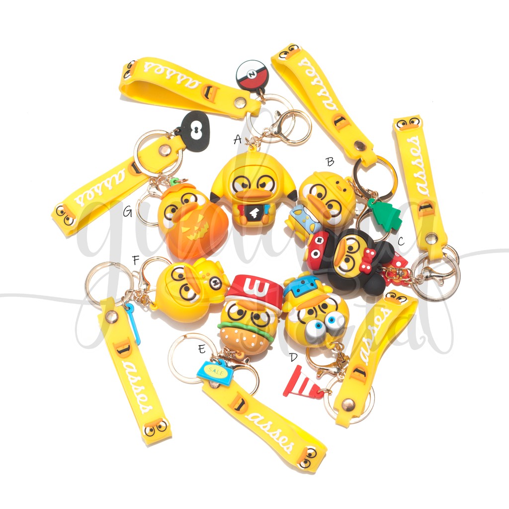 Gantungan Kunci Bebek Unik Keychain Yellow Animal Duck GH 302126