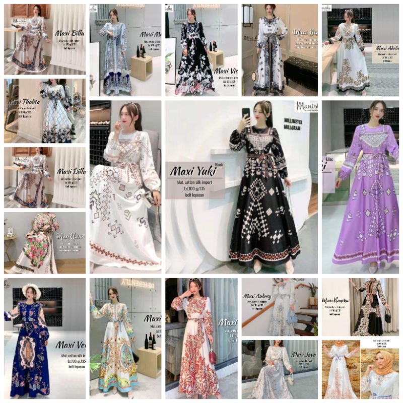 THALITA*QUINA*RAIYA*SULTHANA*AUDREY*SHAKIRA*FARAH*STELA*CLAIRE MAXI * DRESS IMPORT * IMPORT BKK