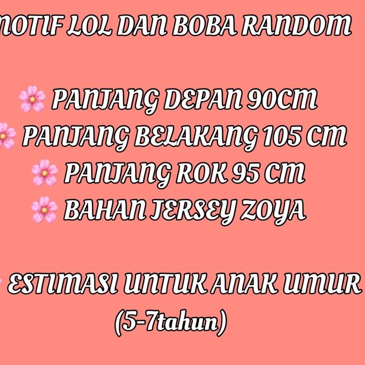 Menarik.. Mukena Anak Karakter Usia 5-7 Tahun Jersey Zoya