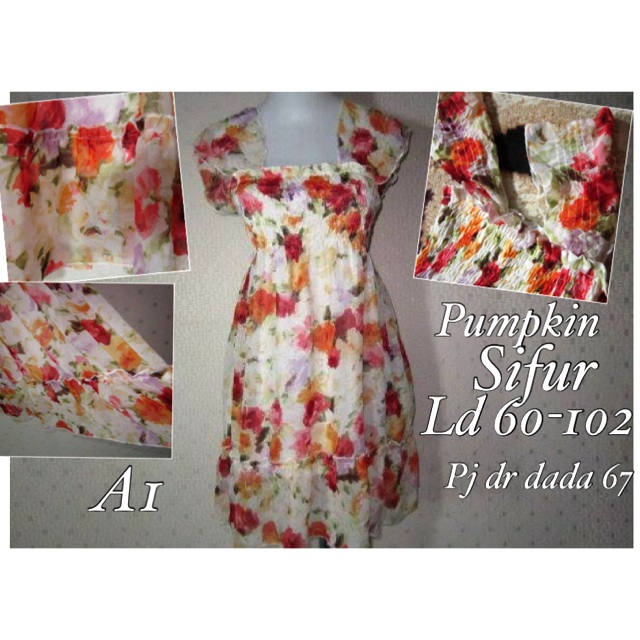 Dress kawai bunga merah